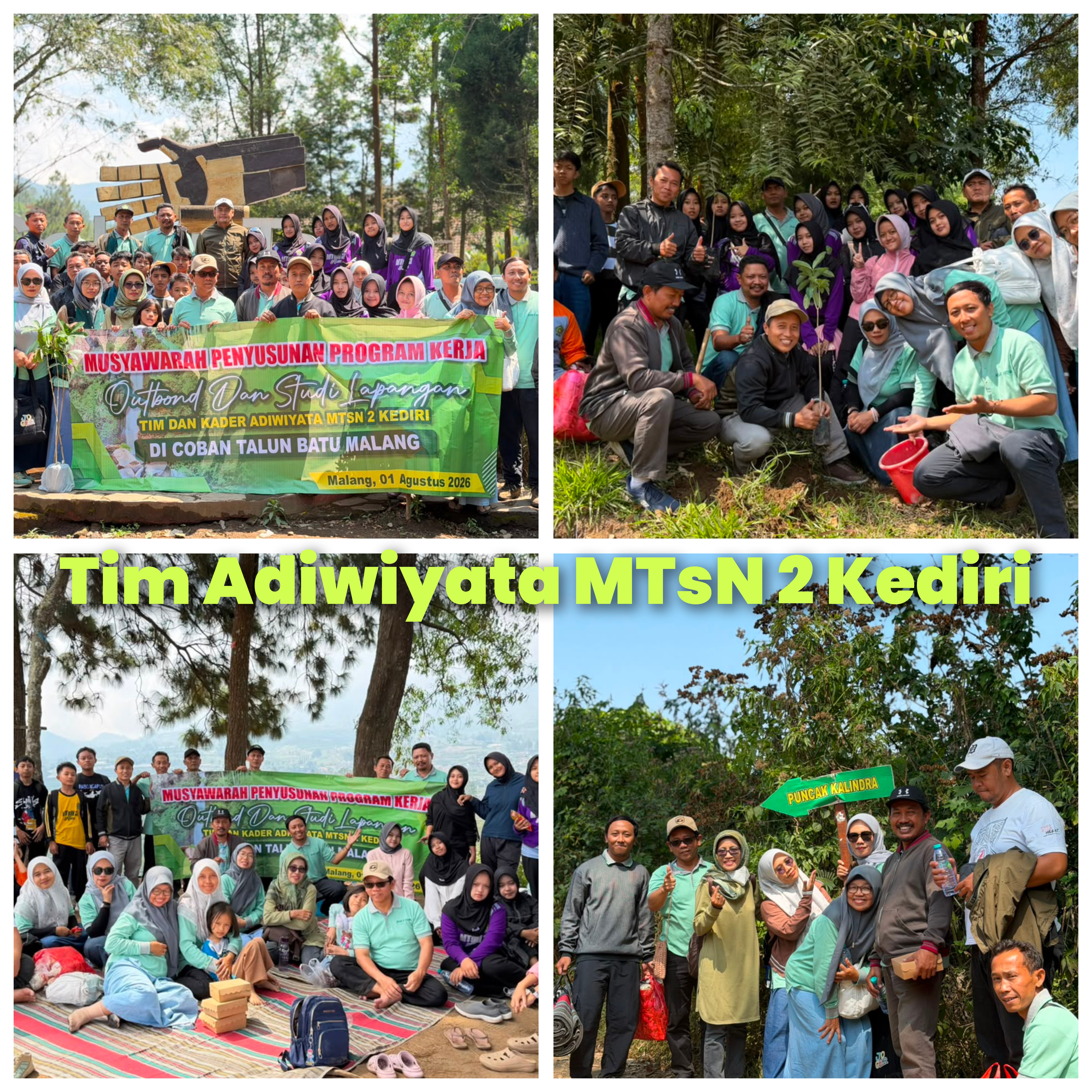MUSKER DAN BAKSOS TIM ADIWIYATA MTsN 2 KEDIRI DI BUKIT KALIANDRA BATU MALANG