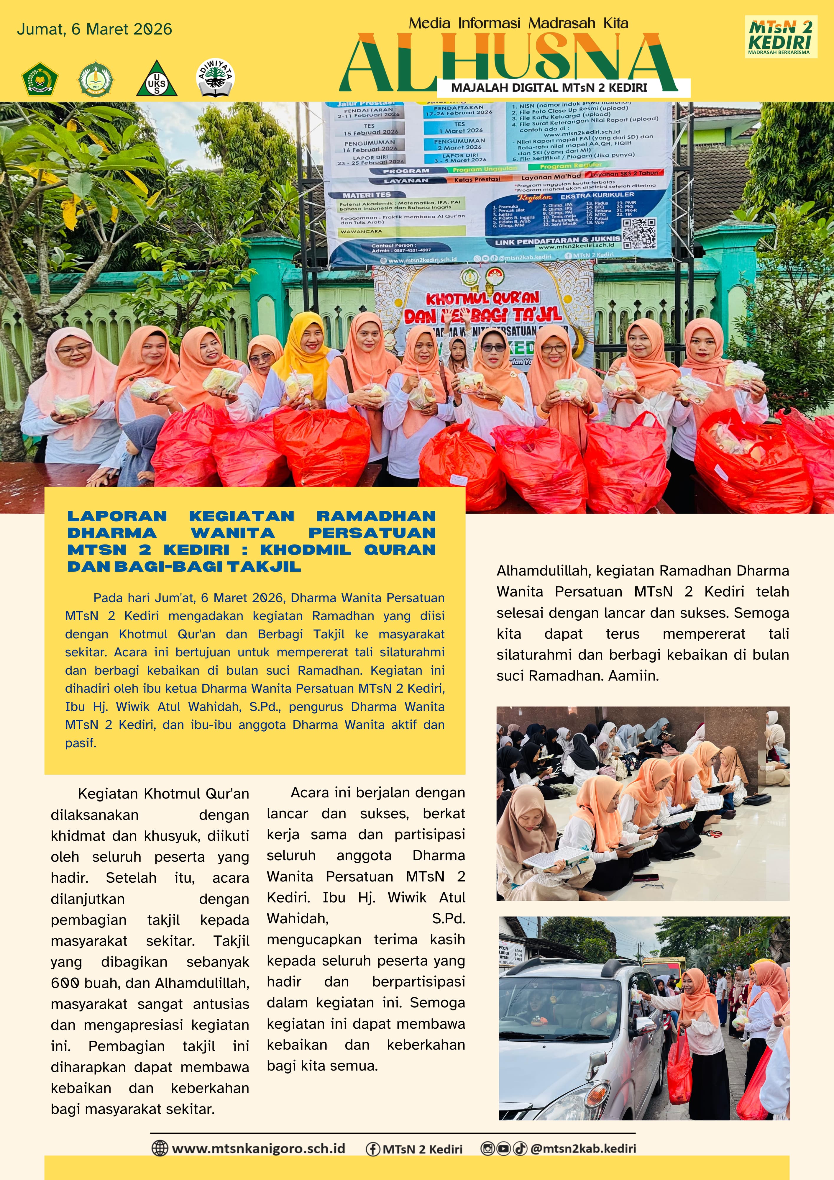 TADARUS DAN BERBAGI TAKJIL