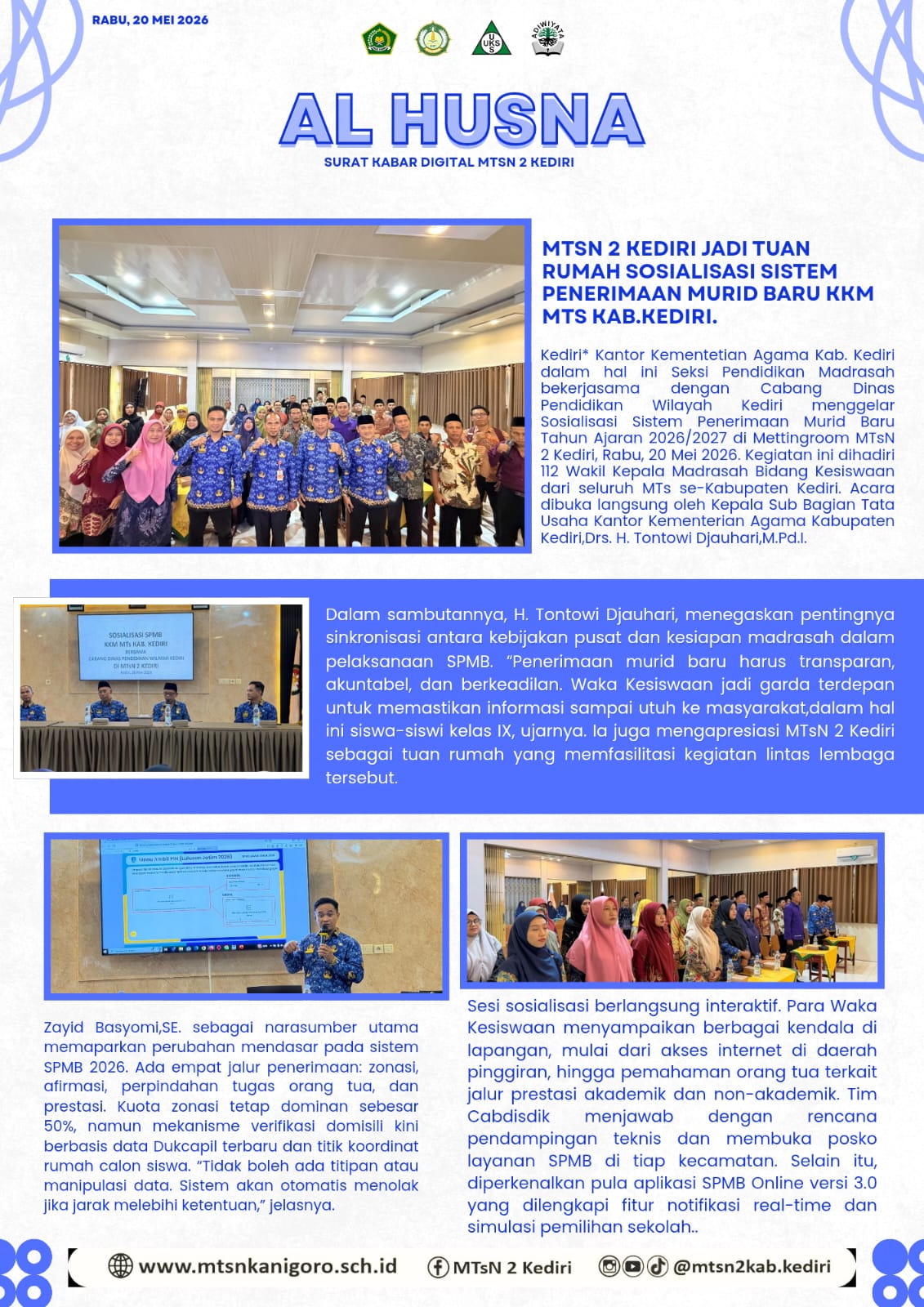 SOSIALISASI SPMB KKM MTS KAB KEDIRI