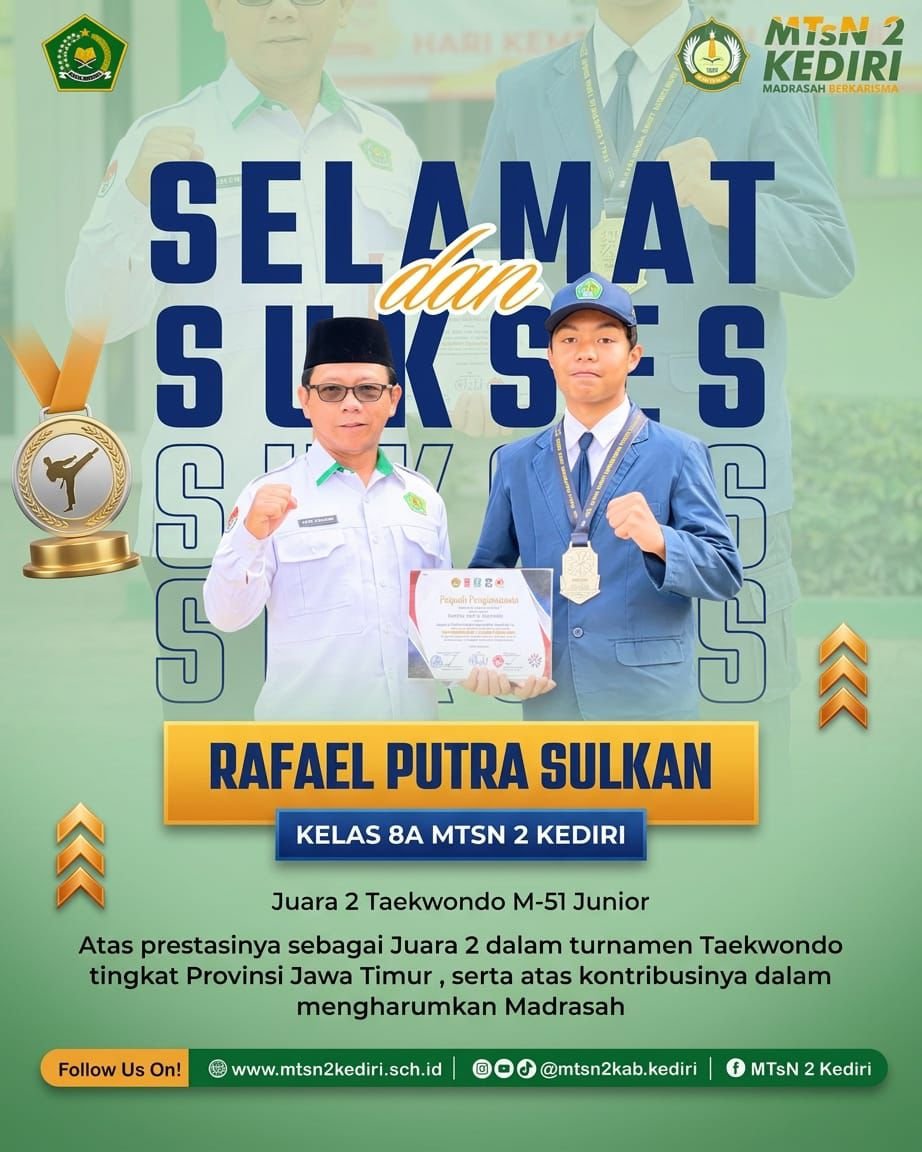 Juara 2 Taekwondo Tingkat Jawa Timur
