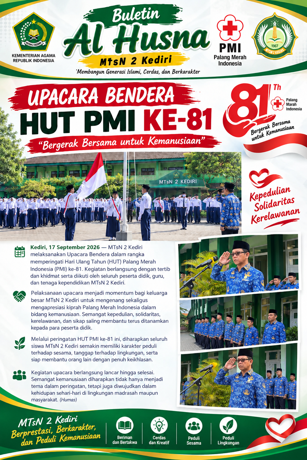 UPACARA BENDERA HUT PMI KE 81