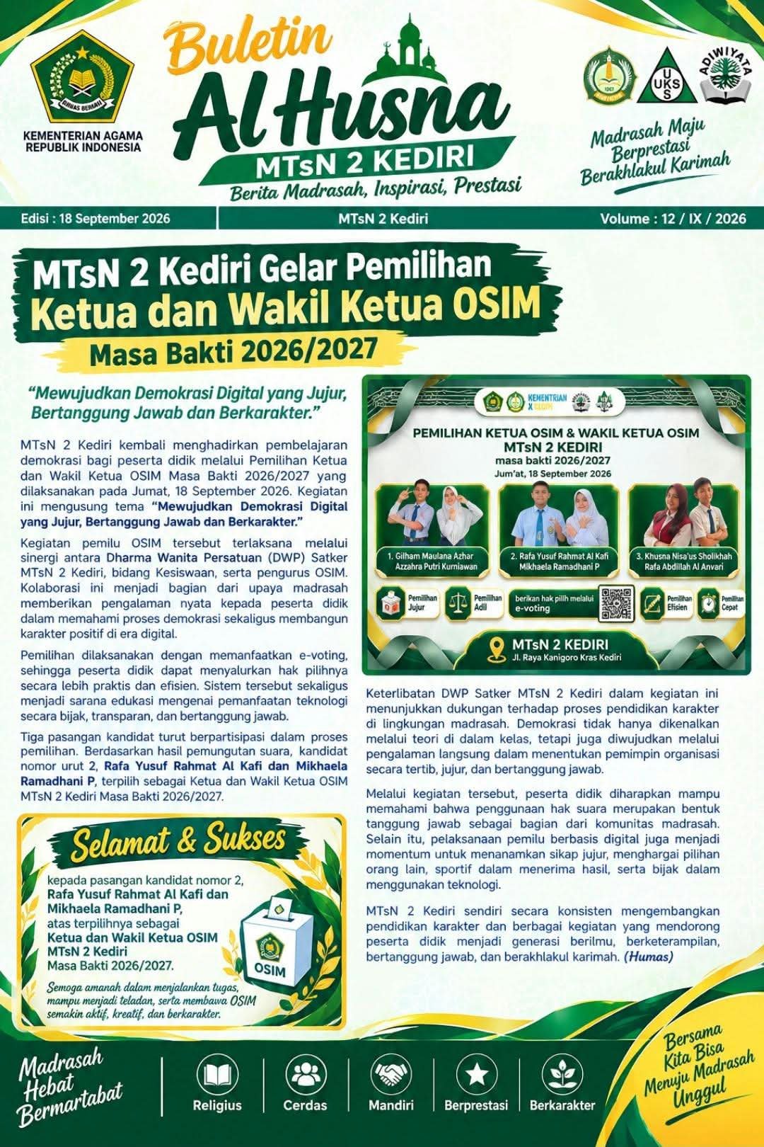 PILOSIM MTsN 2 KEDIRI