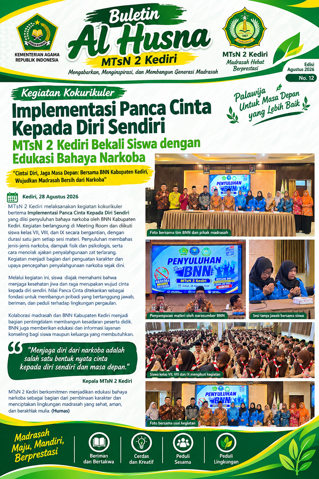 SOSIALISASI BAHAYA NARKOBA OLEH BNN KAB. KEDIRI