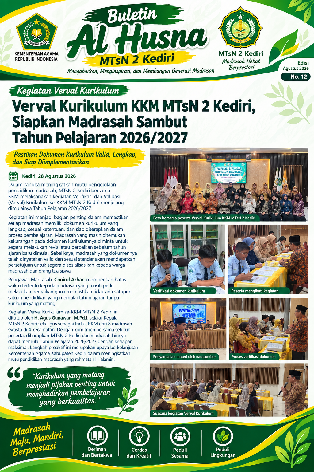 VERVAL KURIKULUM SE KKM MTSN 2 KEDIRI