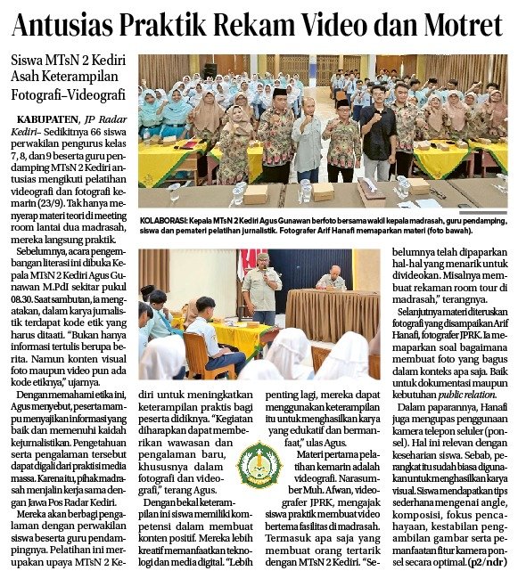 PELATIHAN JURNALUSTIK HARI PERTAMA