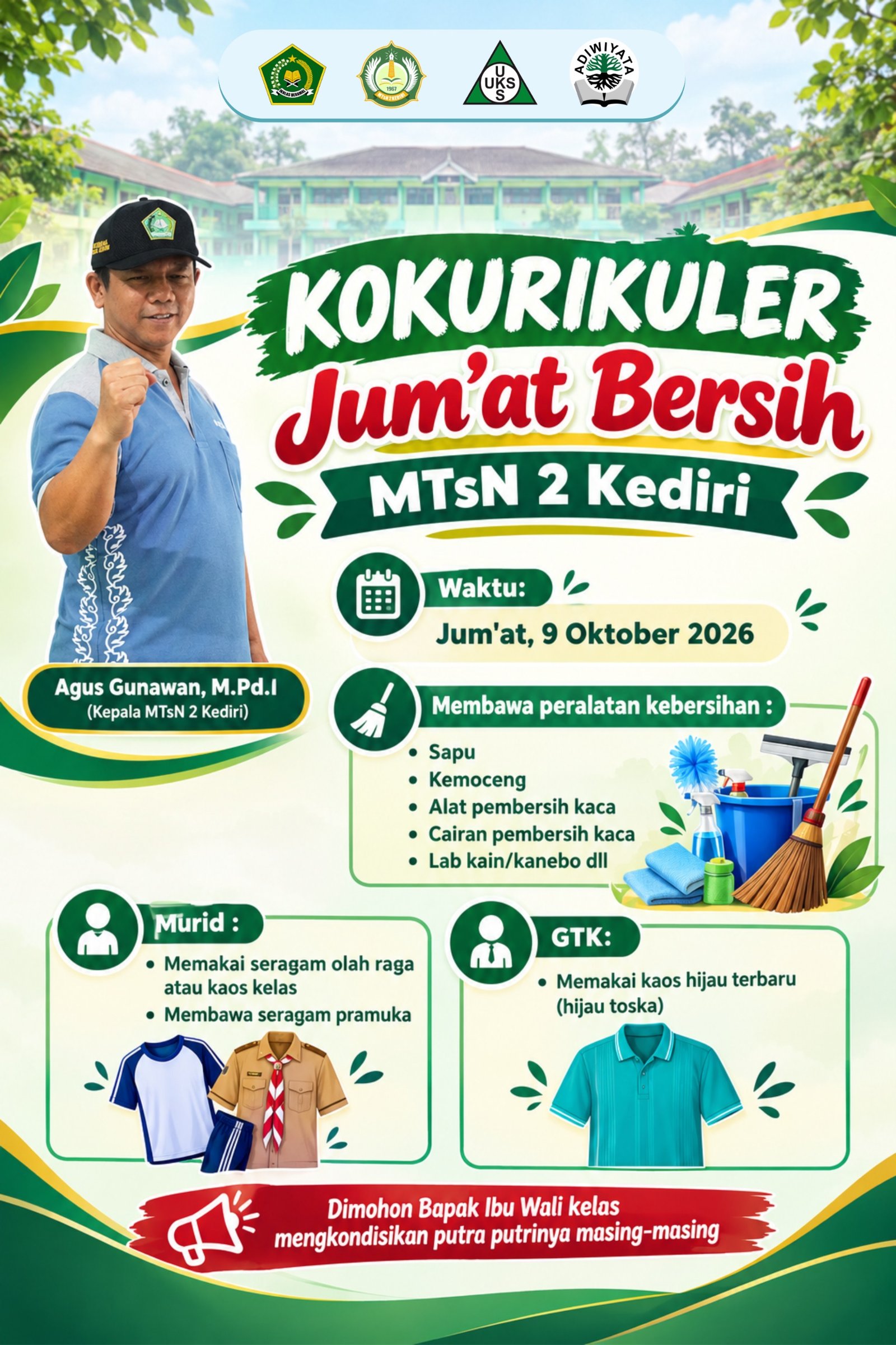 Jum'at Bersih di MTsN 2 Kediri